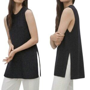 🖤 Aritzia Wilfred Palmier Sleeveless Knit Tunic Sweater | Black | Size M